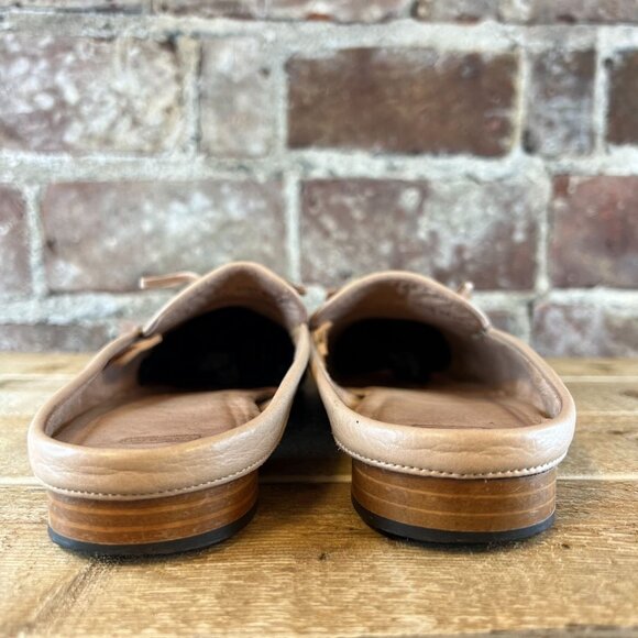 Coach Women's Rayna Mules Slip On Cream Leather Nude Shoes Size 8.5 - Picture 5 of 10